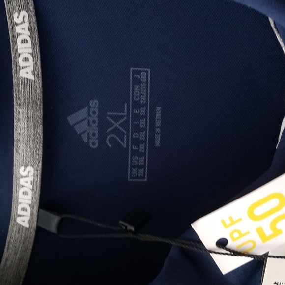 adidas Men's Advantage  Polo  Golf Shirt 2XL Collegiate Navy White - Picture 6 of 9